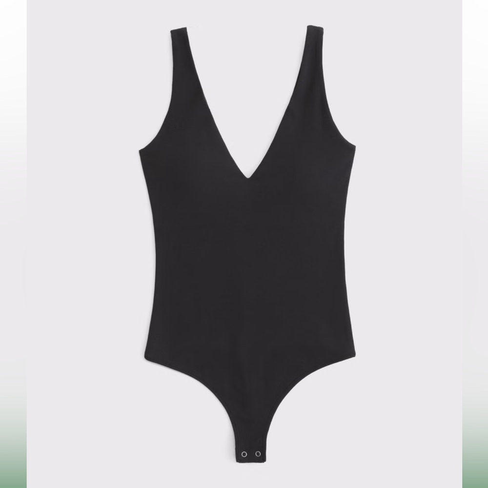 Abercrombie Black V-Neck Bodysuit